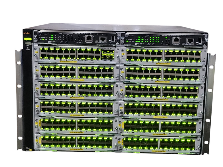 HPE Aruba 5412R zl2 J9851A 1000BASE-T PoE+ w/ 11x J9986A, 1x J9990A, 4x PSU _