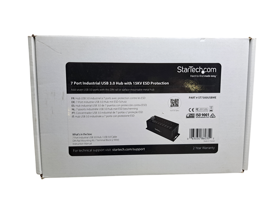 NEW StarTech 7-Port Industrial USB 3.0 Hub w/ ESD Protection ST7300USBME