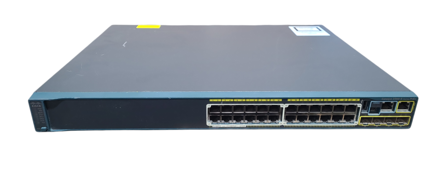 Cisco WS-C2960S-24PS-L V02 24-Port Gigabit PoE Switch w/ Stacking Module