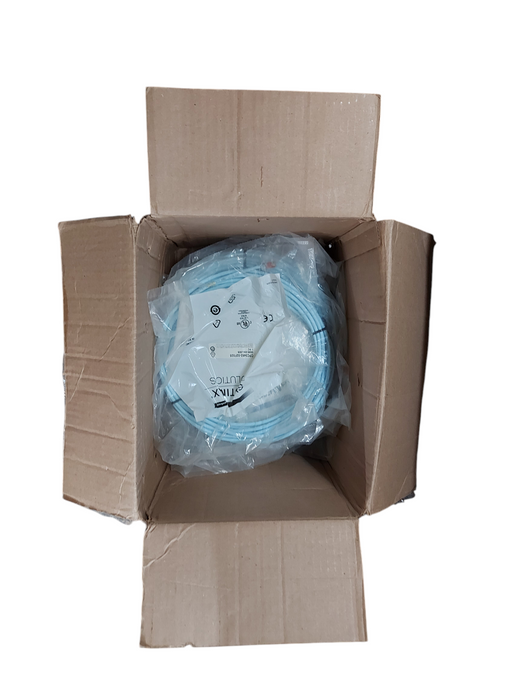 Lot of 9x CAT6 cables (~9m)one end RJ45, other end open. Light blue, Cat6.