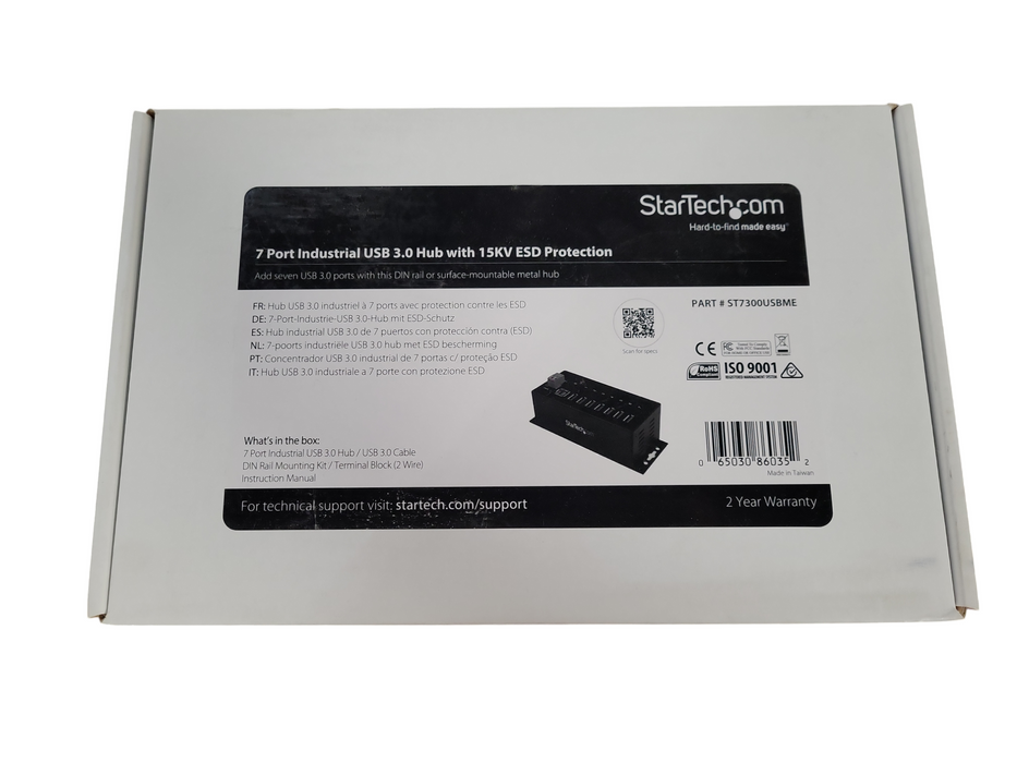 NEW OPEN BOX StarTech 7-Port Industrial USB 3.0 Hub with ESD Protection !