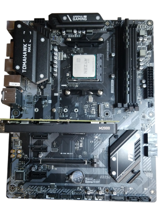 MSI B450 TOMAHAWK MAX II Gaming, with AMD Ryzen 5 Pro 3600 - 8 GB RAM