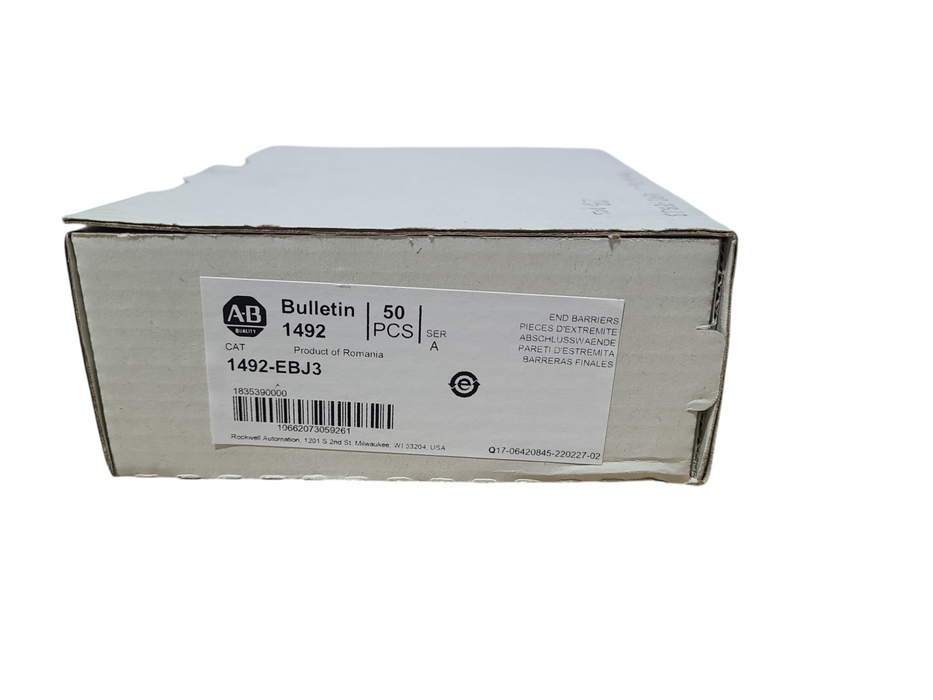 Allen Bradley 1492-EBJ3 Terminal Block End Barrier - 48 Pieces