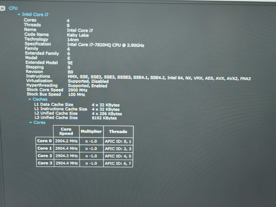 Dell Precision 5520 i7-7820HQ 16GB RAM Quadro M1200 256GB SSD β Lap200