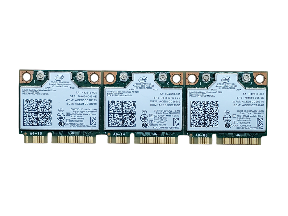 Lot 3x Intel Dual Band Wireless-AC 7260 model 7260HMW