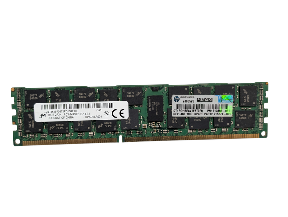 16GB DDR3 Micron 2Rx4 PC3-14900R-13-13-E2 Server RAM Memory Module 1866MHz Q-