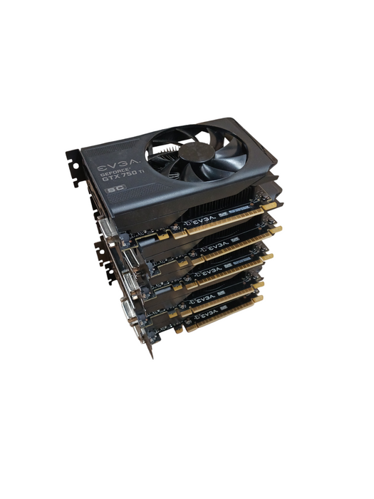Lot of 5x NVIDIA EVGA GeForce GTX 750 Ti SC 2GB GDDR5 Gaming Graphics Card