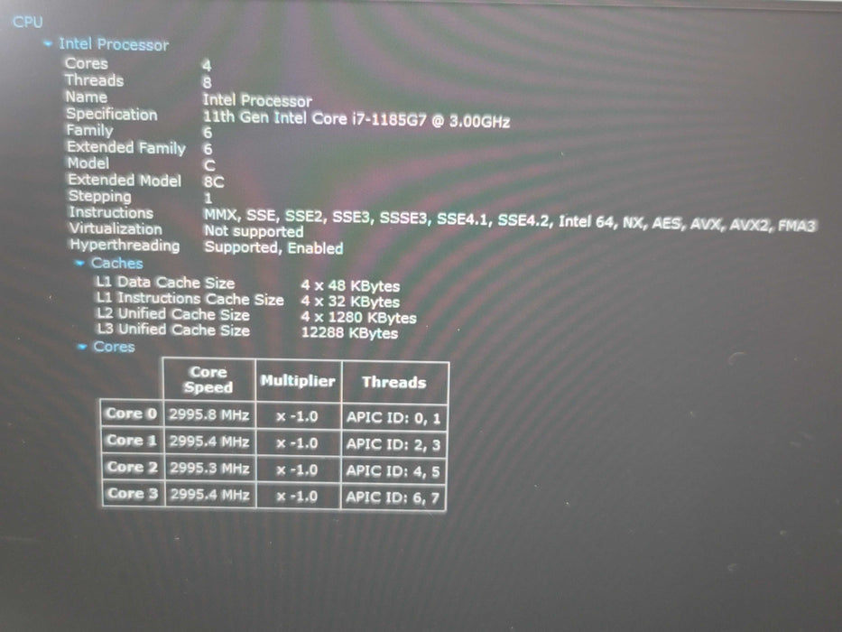 Lenovo ThinkPad X1 Carbon Gen 9 i7-1185G7 16GB RAM 256GB NVMe  β Lap200
