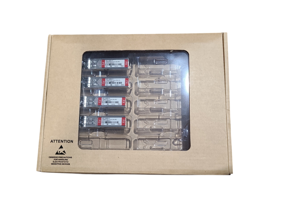 Lot of 4x FS SFP-100FX-31 100BASE SFP 1310nm 2km IND