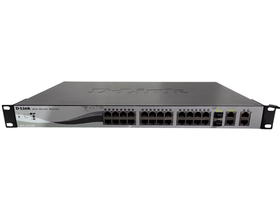 D-LINK DES-1210-28P 28 Port Fast Ethernet Web Smart PoE Switch !