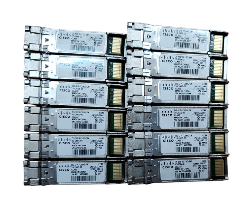 Lot 12x Cisco DS-SFP-FC16G-SW 16Gbps SFP Transceiver Module