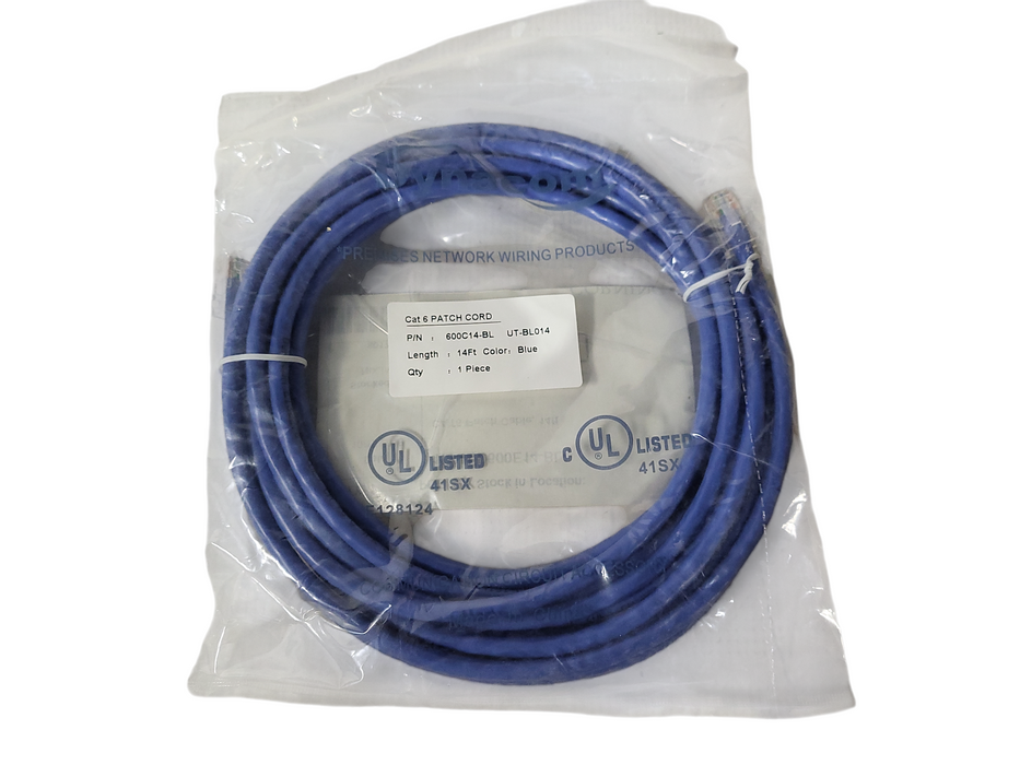 Dynacom CAT6 Patch cord 14ft 600C14-BL Brand new Q$