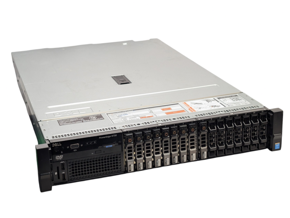 DELL PowerEdge R730 2x Intel Xeon E5-2640 v3 64GB RAM 5x 2TB HDDs -