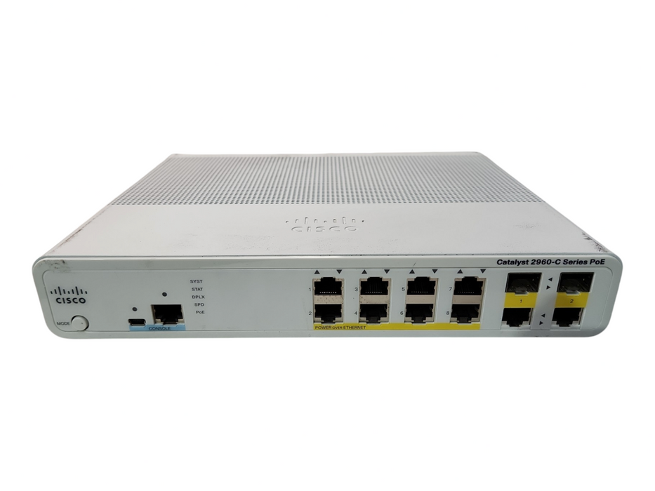 Cisco Catalyst 2960-C WS-C2960C-8PC-L | 8-port Ethernet PoE Network Switch