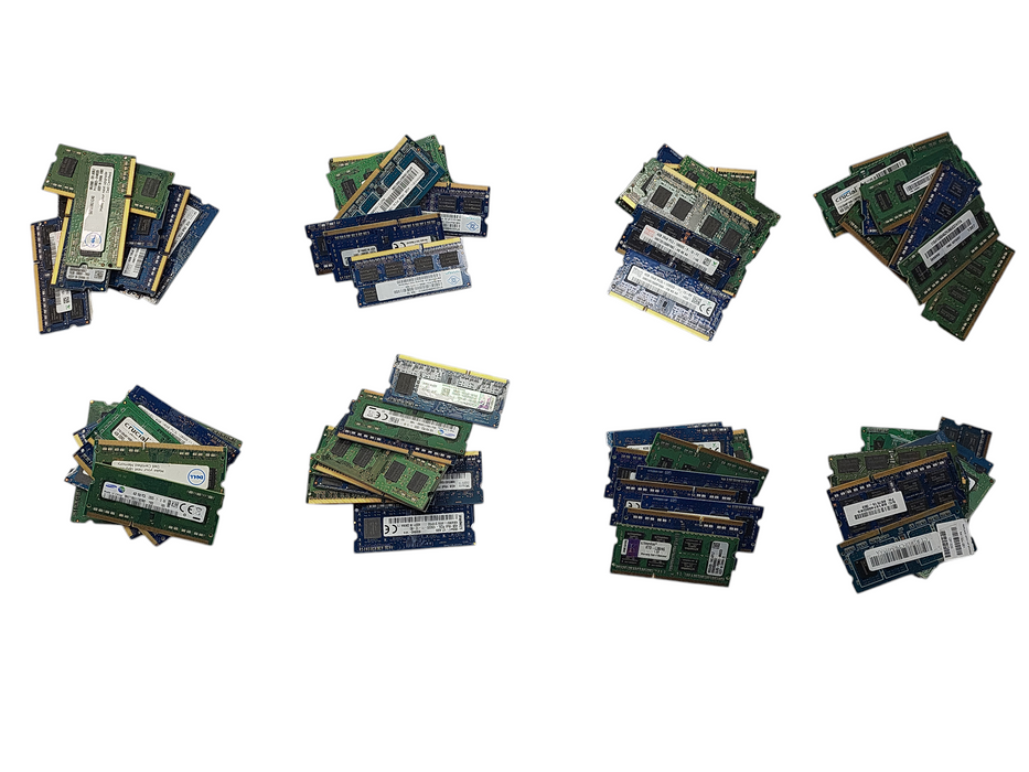 Lot of 80x Various Brands 4GB PC3-8500/10600/12800 SODIMM (Laptop RAMs) !