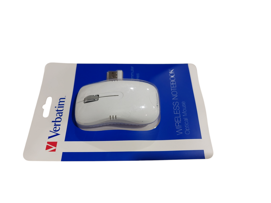 Verbatim Wireless Notebook Commuter Series Optical Mouse White ( New ) Q=