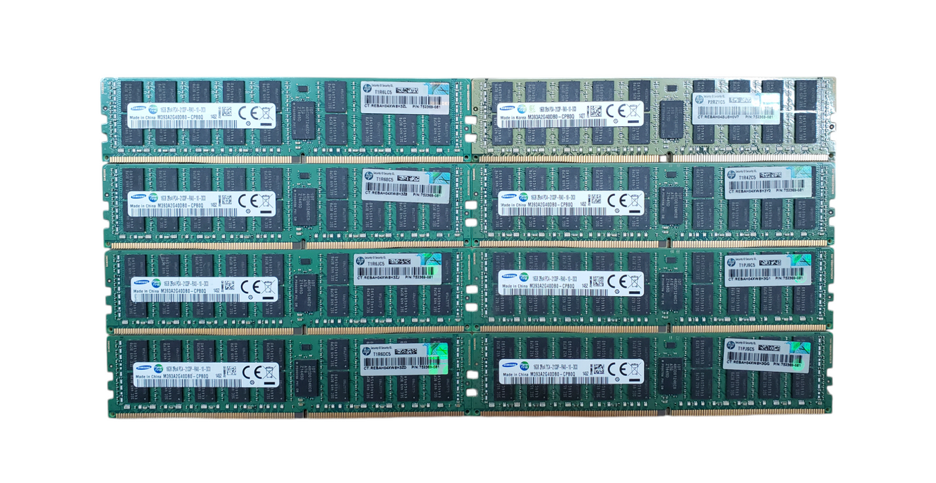 Lot 8x Samsung 16GB 2Rx4 PC4-2133P-RA0 DDR4 Server RAM