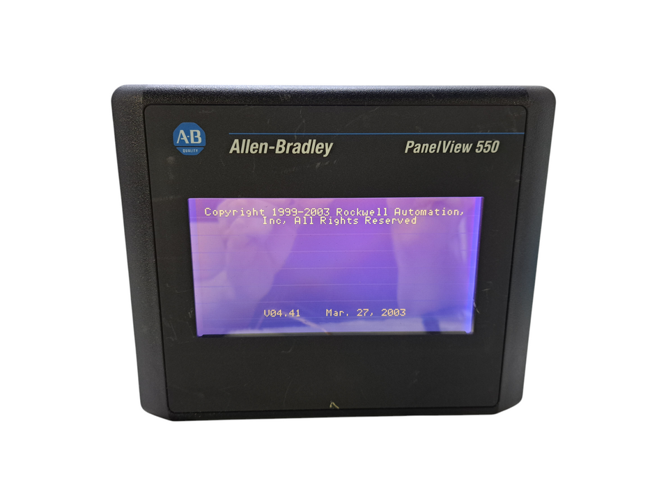 Allen Bradley PanelView 550 Screen 2711-T5A8L1 REV B | POWERS ON