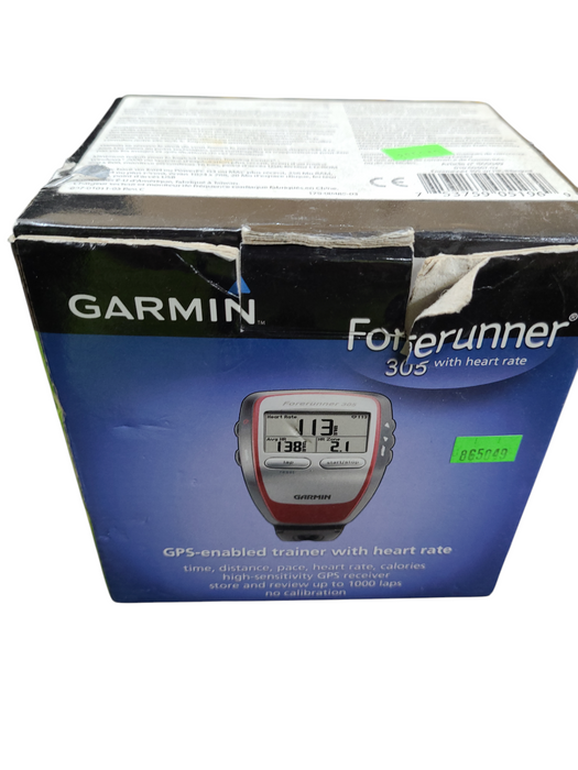 Garmin Forerunner 305 Heart Rate Watch w/ Box & Accessories