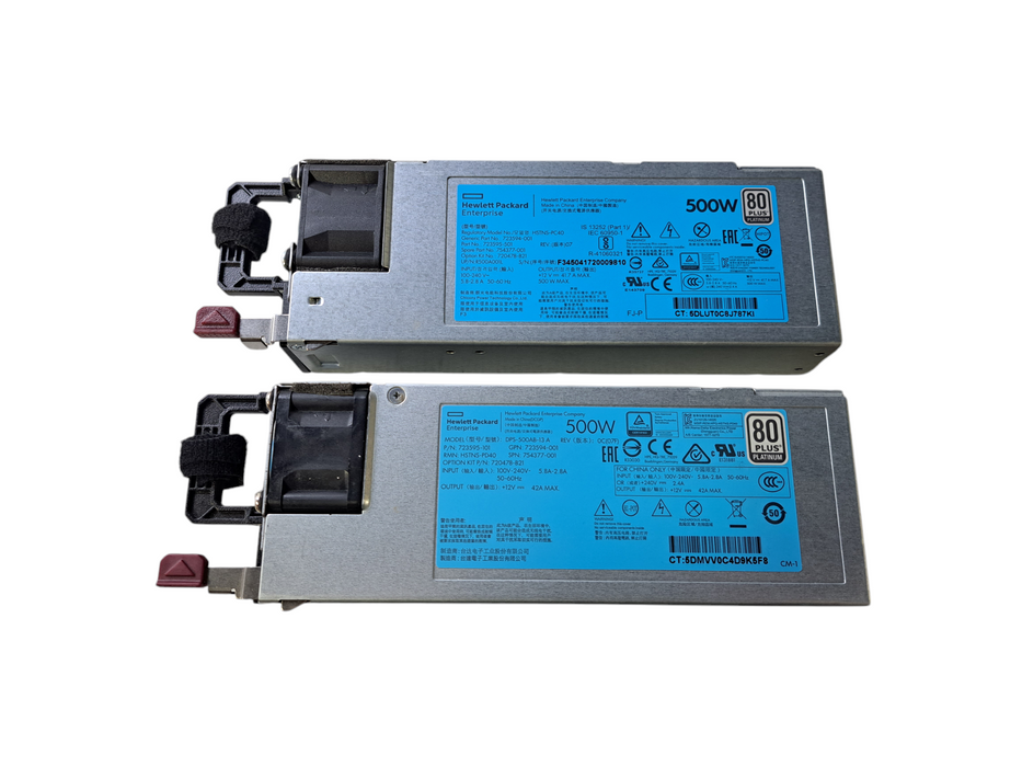Lot of 2x HP DL380 G9 500W Power Supply PSU DPS-500AB-13 723595-101