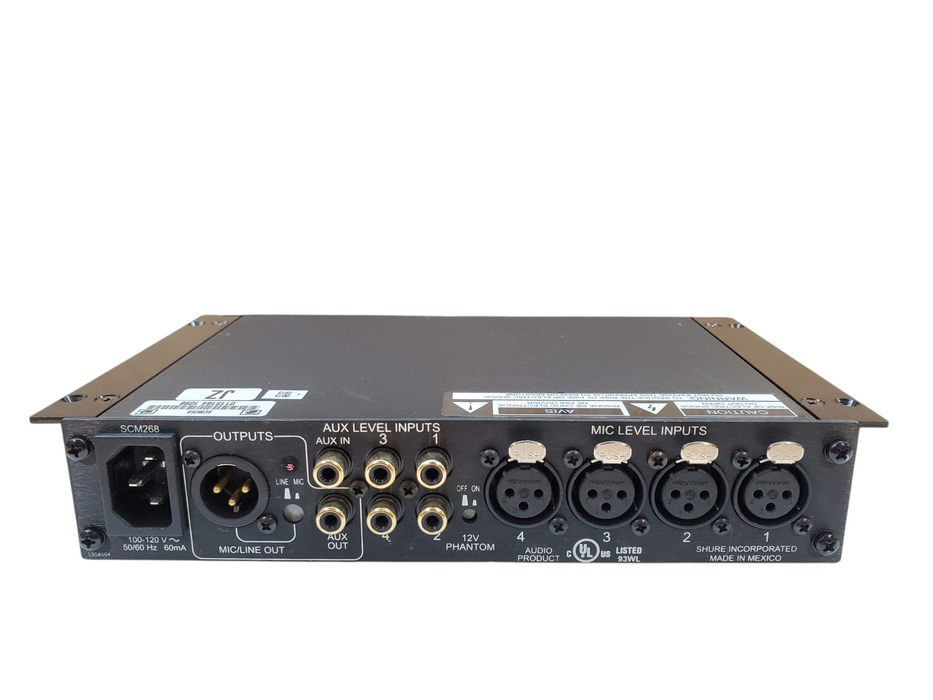 SHURE SCM268 4-Channel Microphone Mixer *READ*