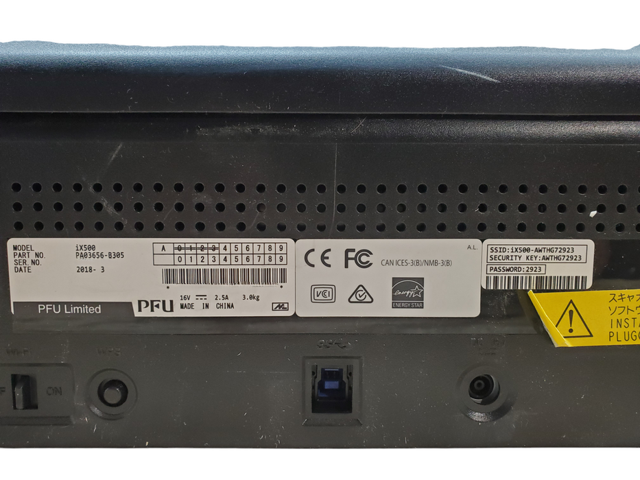 Fujitsu iX500 ScanSnap Color Duplex Image Document Scanner PA03656-B305