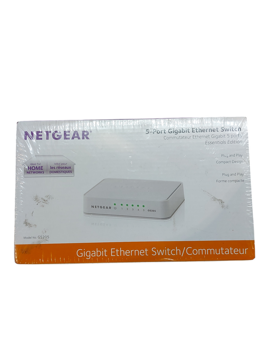 NETGEAR 5-Port Gigabit Ethernet Switch GS205 For Home Networks