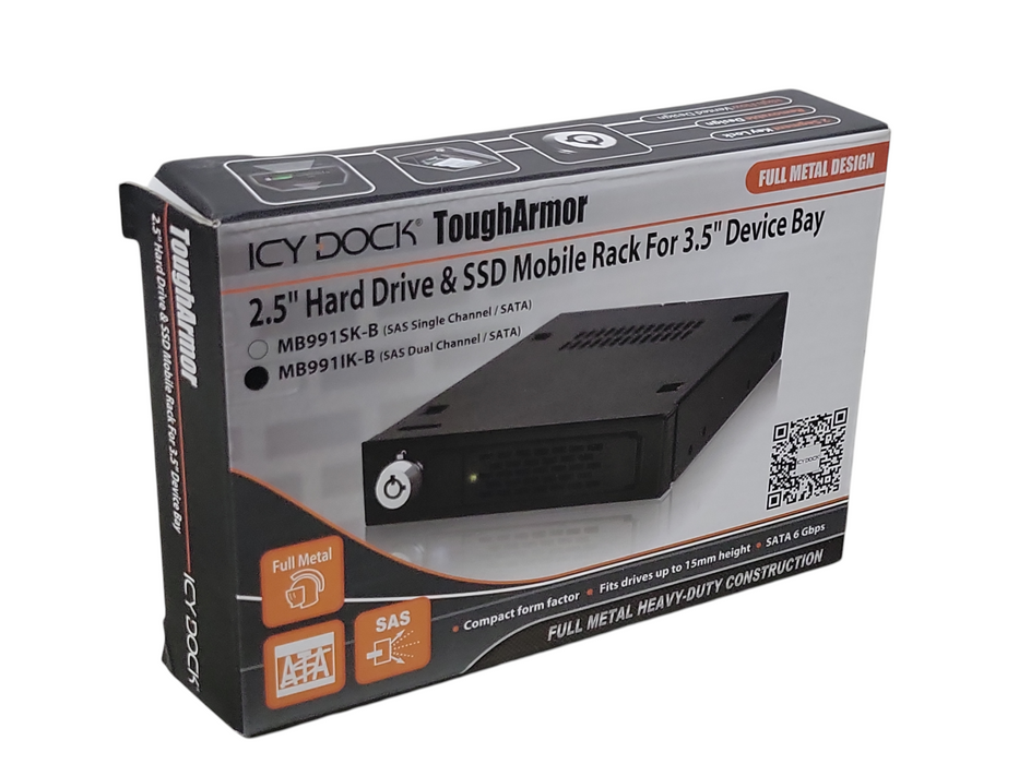ICY Dock ToughArmor 2.5" HDD/SSD Mobile Rack for 3.5" Devices bay MB991IK-B Q_