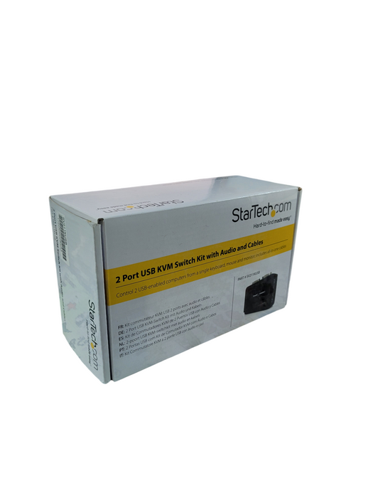 StarTech 2 Port Black USB KVM Switch Kit with Audio and Cables