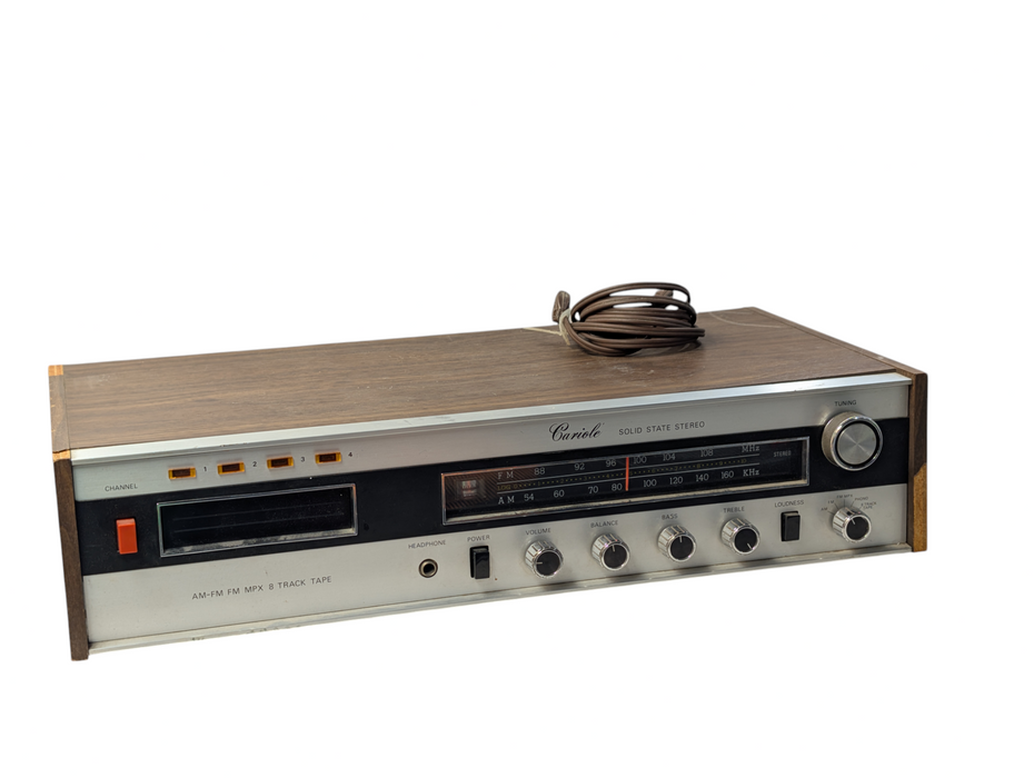 Vintage CARIOLE Solid State Stereo Radio and Tape -