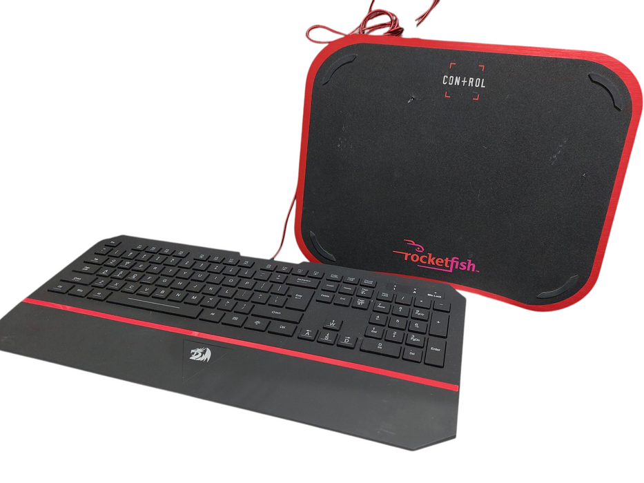 Bundle of Keyboard & Mouse Pad Red Dragon Karura K502 & RocketFish Pad =