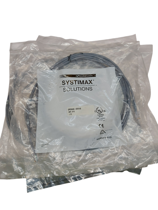 LOT 4x COMMSCOPE CPC6642-03F015 15ft Cat 5e RJ45 Patch Cord – Gray