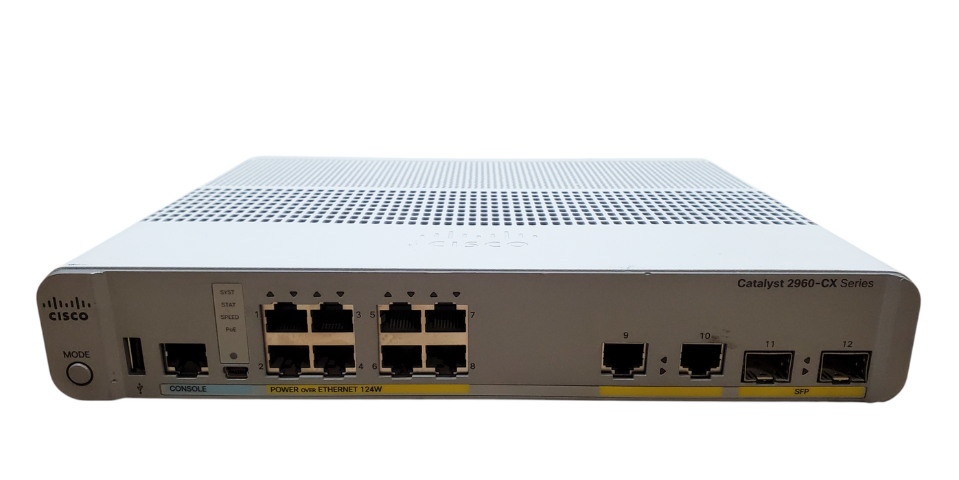 Cisco WS-C2960CX-8PC-L V02, 8-Port Gigabit Managed Silent Switch w/ 2x SFP