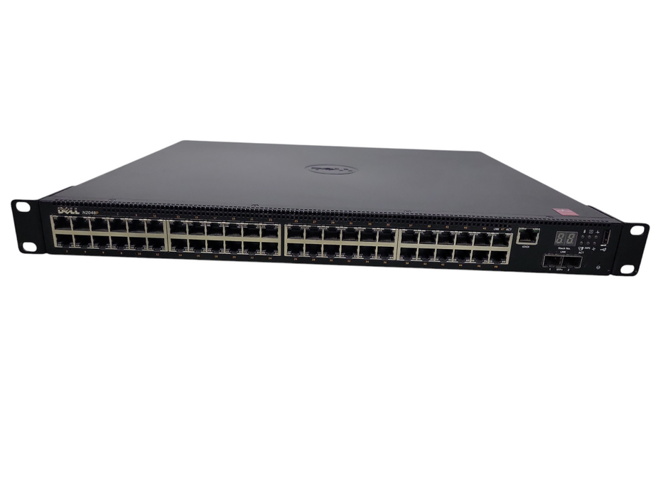Dell N2048P 48 Port Gigabit PoE 10/100/1000 GbE 2x 10 GbE SFP+ Network Swit _