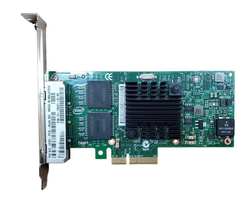 Cisco UCSC-PCIE-IRJ45 V01 Quad Port 1Gb Network Adapter 74-10521-01
