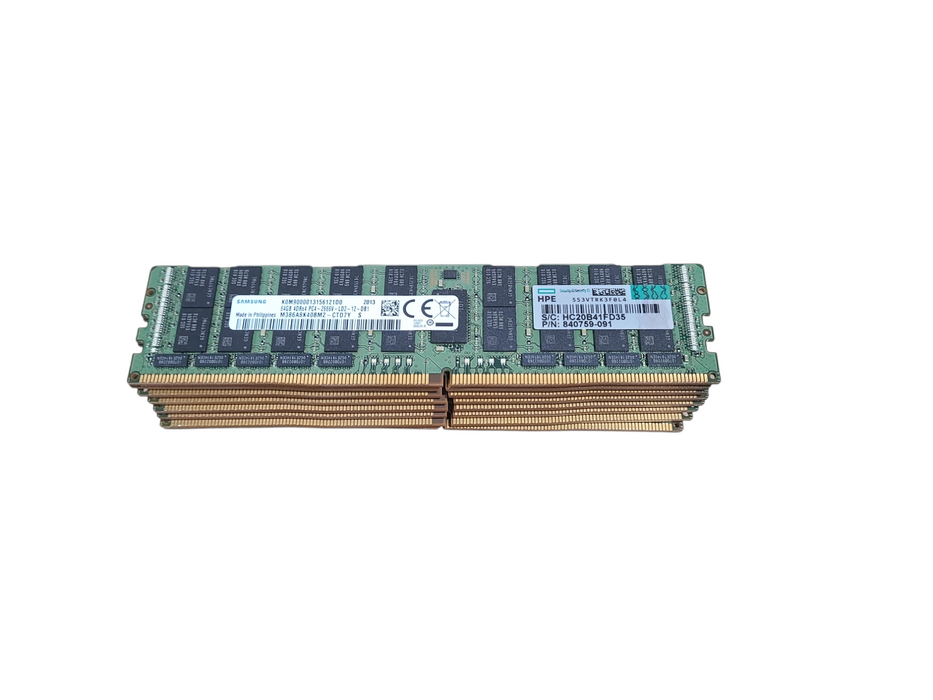 Lot of 8x 64GB Samsung 4DRx4 PC4-2666V-LD2-12-DB1 | DDR4 Server Memory