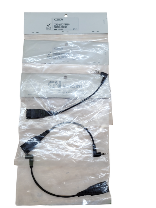 LOT 3x Jabra Accessories 1005143 Gn Qd To 2.5Mm Adapter
