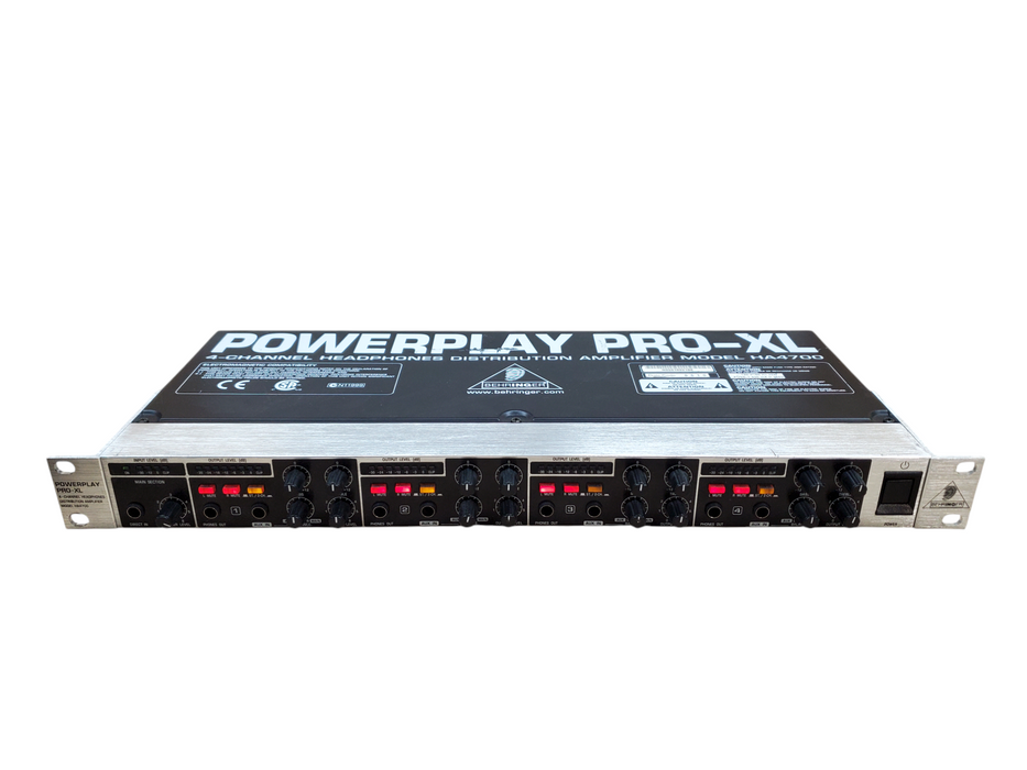PowerPlay Pro-XL 4-Channel Headphones Distribution Amplifier HA4700 *READ*