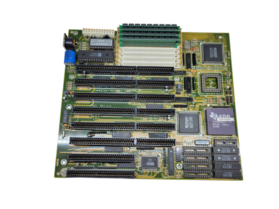 Vintage Texas Instruments 486DLC-33GA PCchips M321 Rev.2.6 16MB RAM %