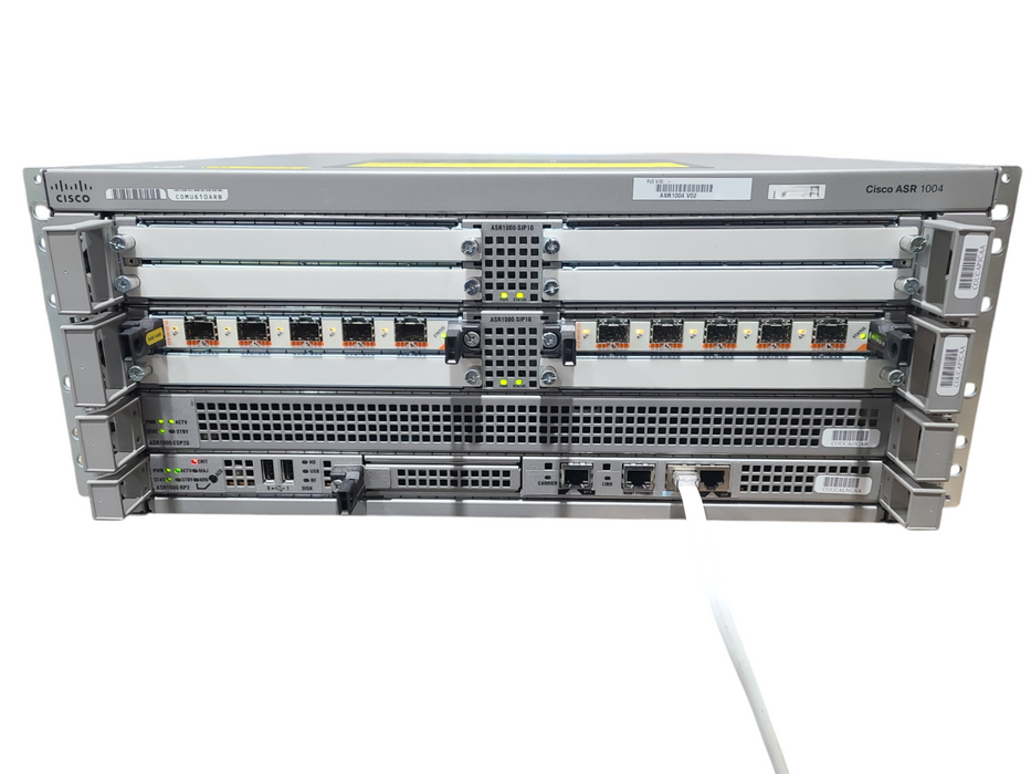 Cisco ASR 1004 w/ RP2, ESP20, 2x SIP10 Modules | 2x SPA Subslots | 2x PSUs