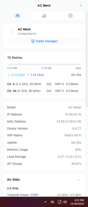 Ubiquiti UniFi MESH UAP-AC-M | 802.11ac 867Mbps Wireless Access Point )