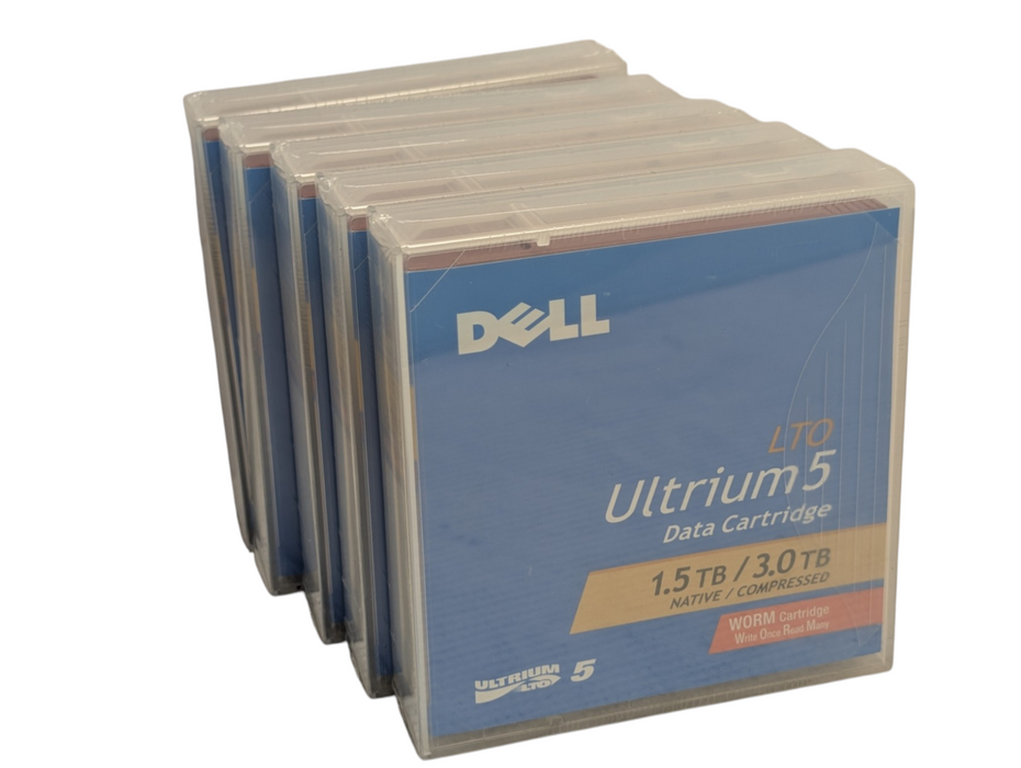 Lot of 5x NEW DELL LTO 5 Ultrium 5 Data Archiving Tapes -