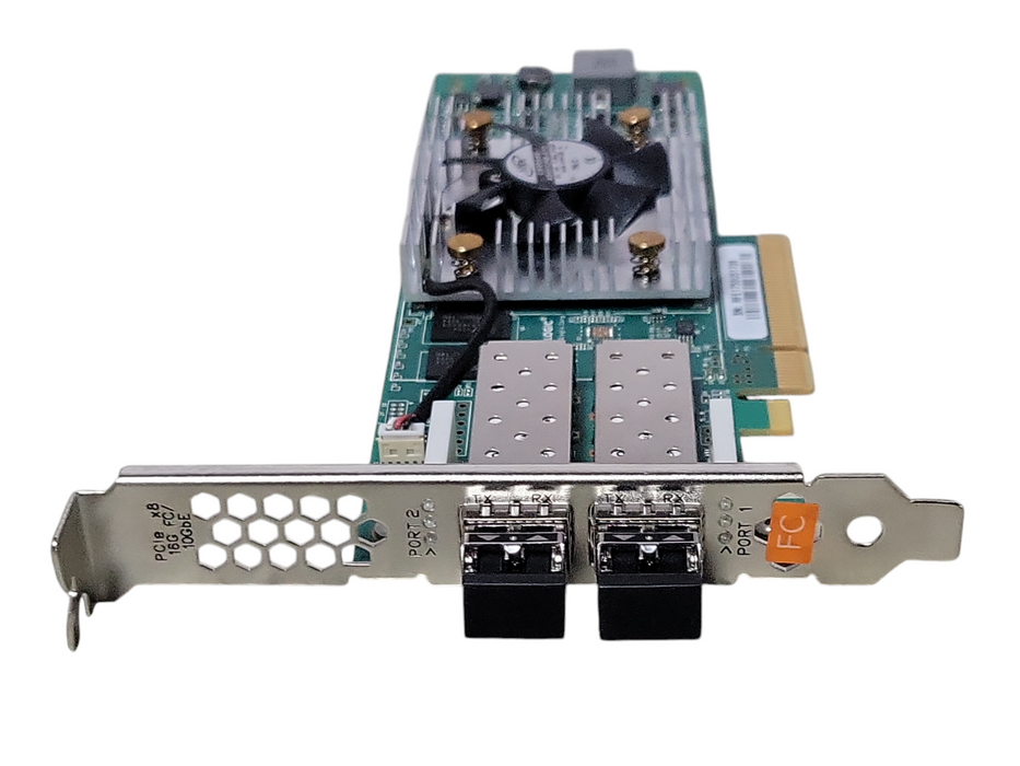 QLogic QLE2672 16GB Dual Port SFP+ FC HBA Server adapter w/ SFPs, FH Bracke _