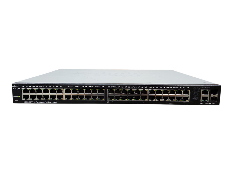 Cisco SG200-50FP v04, 50-Port Gigabit PoE Smart Switch