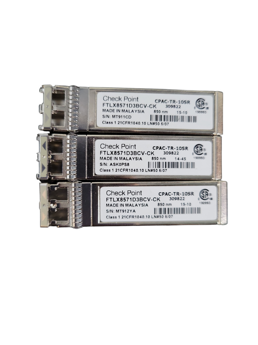 LOT 3x Checkpoint CPAC-TR-10SR 10G SR SFP Transceiver Module !