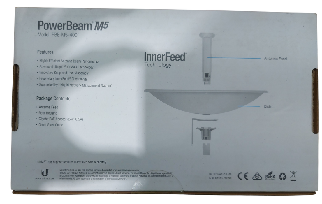 Ubiquiti PowerBeam M5 400 airMAX 5 GHz Antenna Feed