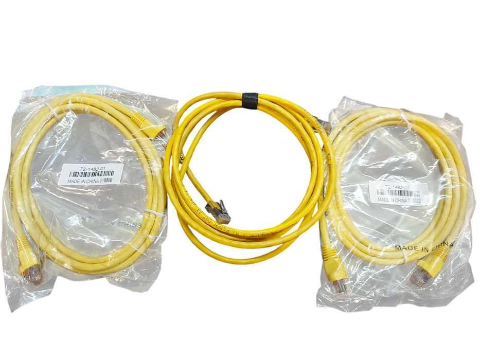 LOT 3x Yellow CAT5 Ethernet Cable 5ft RJ45 Network Cord LAN