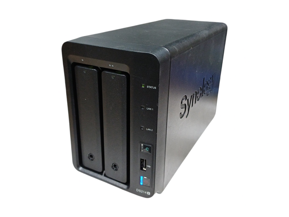 Synology Diskstation Ds214+ 2-Bays NAS, 2x 1TB 2.5" HDDs, No AC Adapter