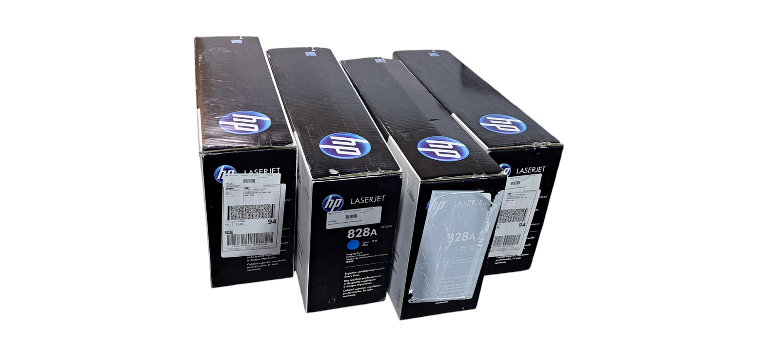 New Genuine HP 828A LaserJet Toner Cartridge 4 Color Set For M855 M880