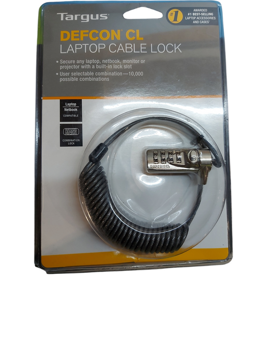 Targus PA410UCCL Defcon CL 5.5ft Laptop Notebook Combo Cable Lock